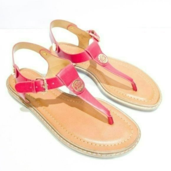 Tommy Hilfiger Bennia T-strap Flat Sandals -7 - Picture 5 of 6